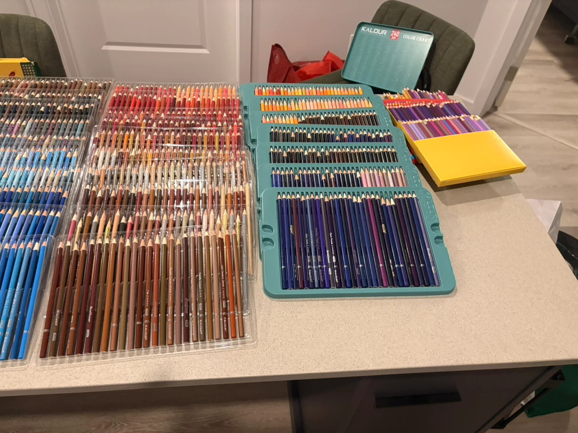 Coloured pencils and other art supplies - photo 3