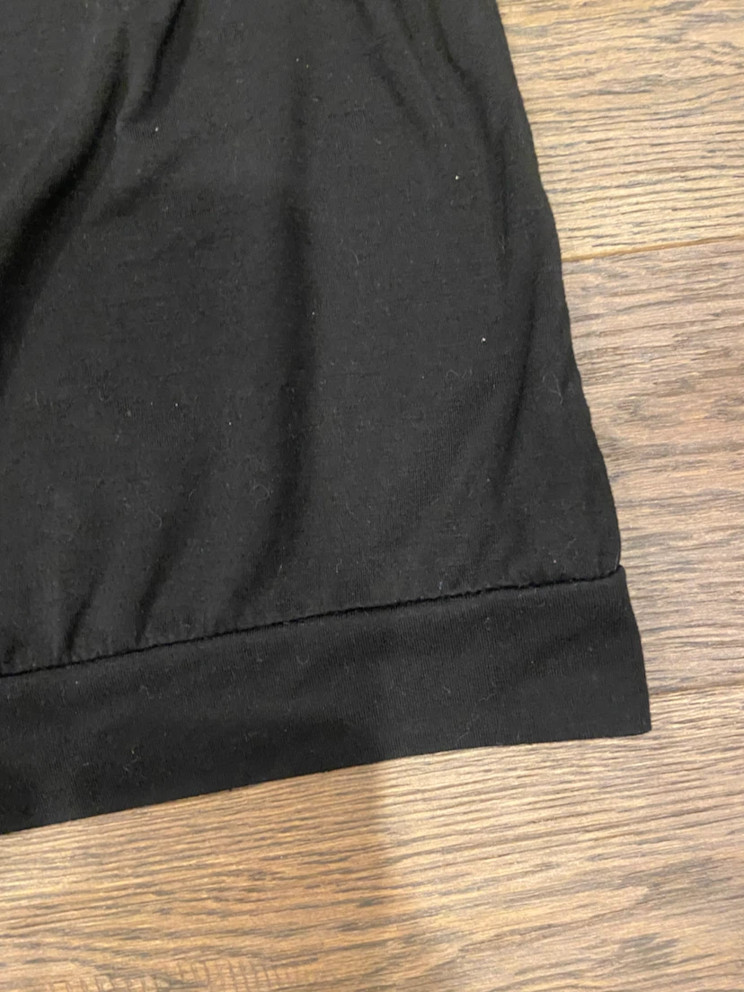 EUC: Hamilton Cream Crochet Lace Trimmed Black Tank Top - Size M - photo 2
