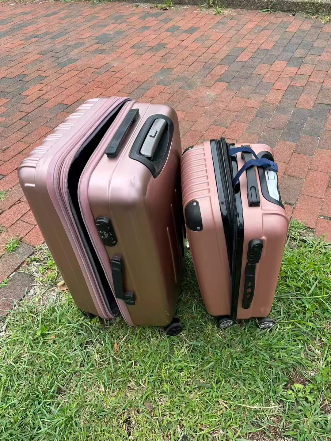 Rose Gold Hardside Luggage Set