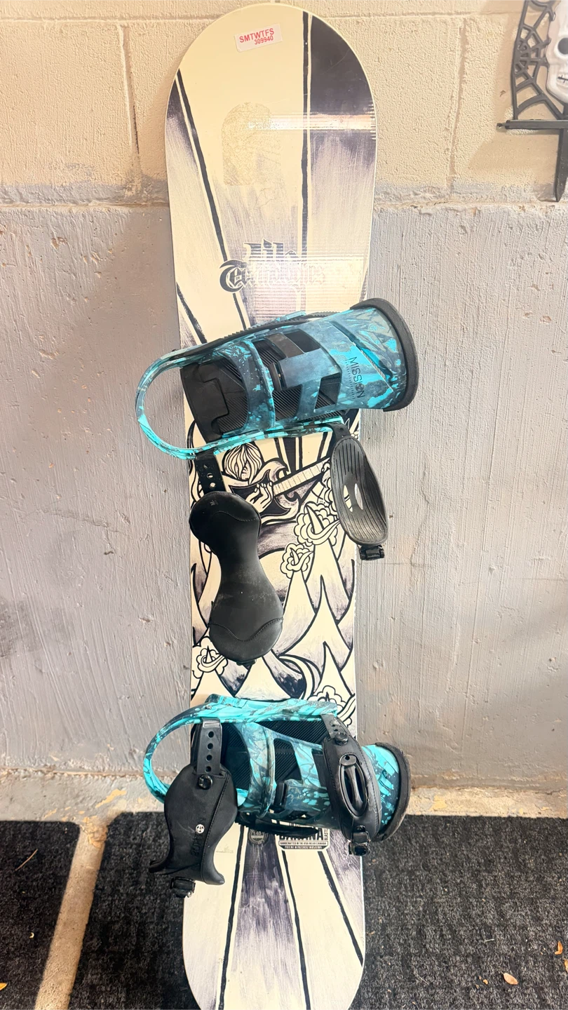 Lib Tech Banana Snowboard with Mission Bindings