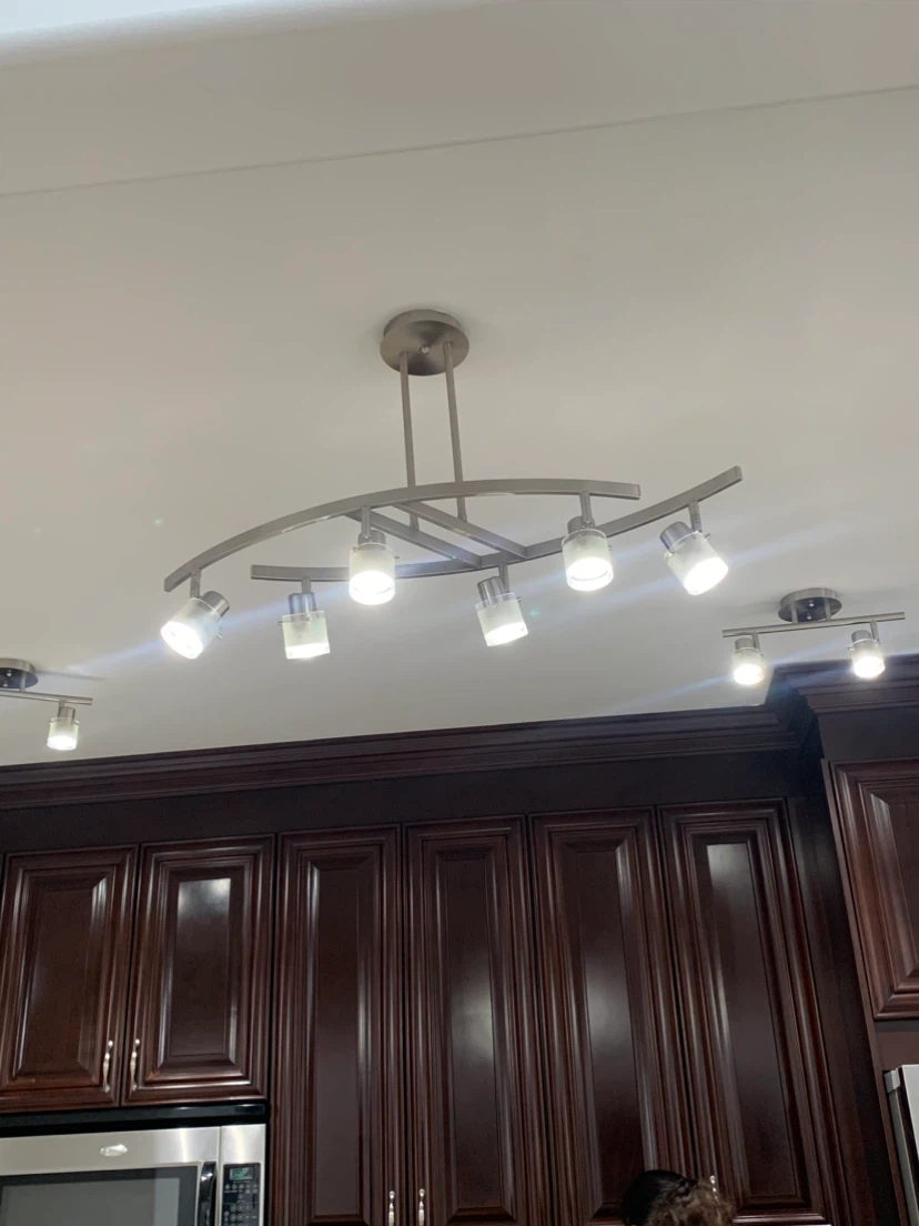 Brushed Nickel 6-Light Track Lighting Fixture