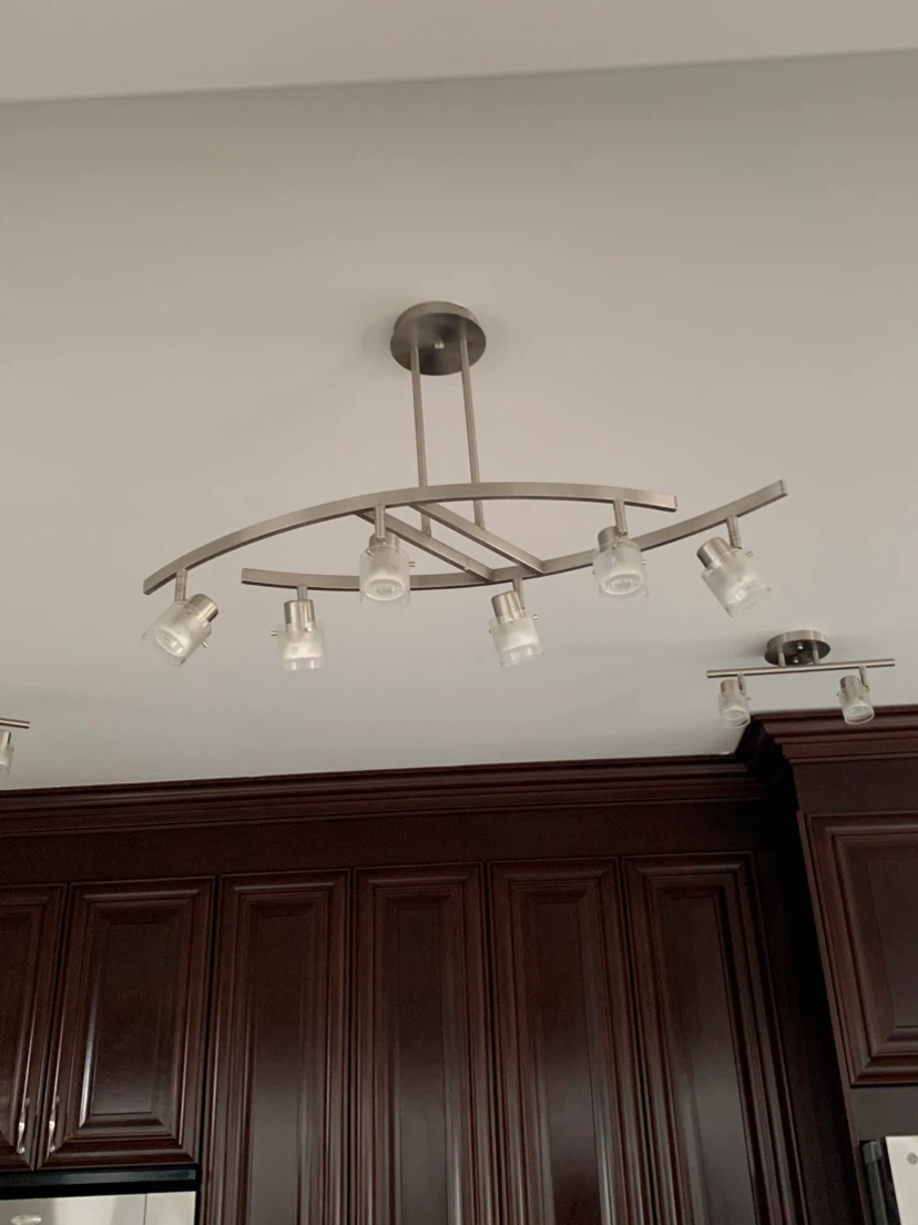 Brushed Nickel 6-Light Track Lighting Fixture - photo 2