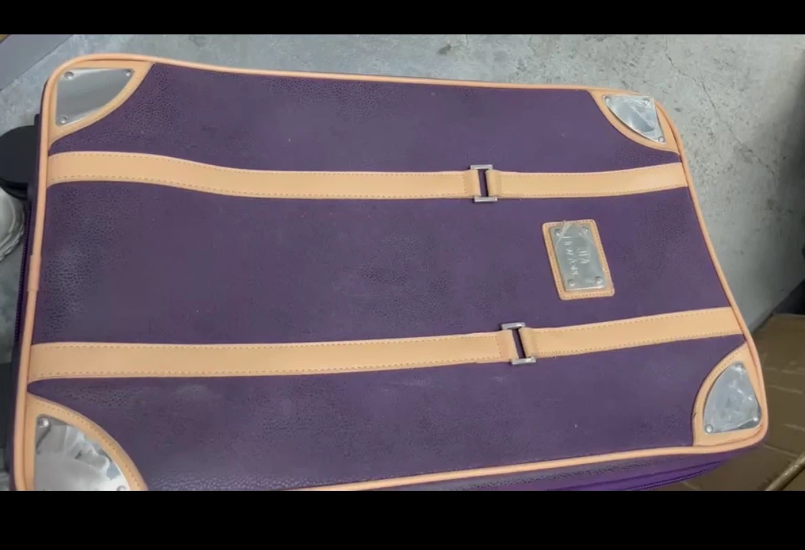 2 pcs Purple Vintage Style Suitcase
