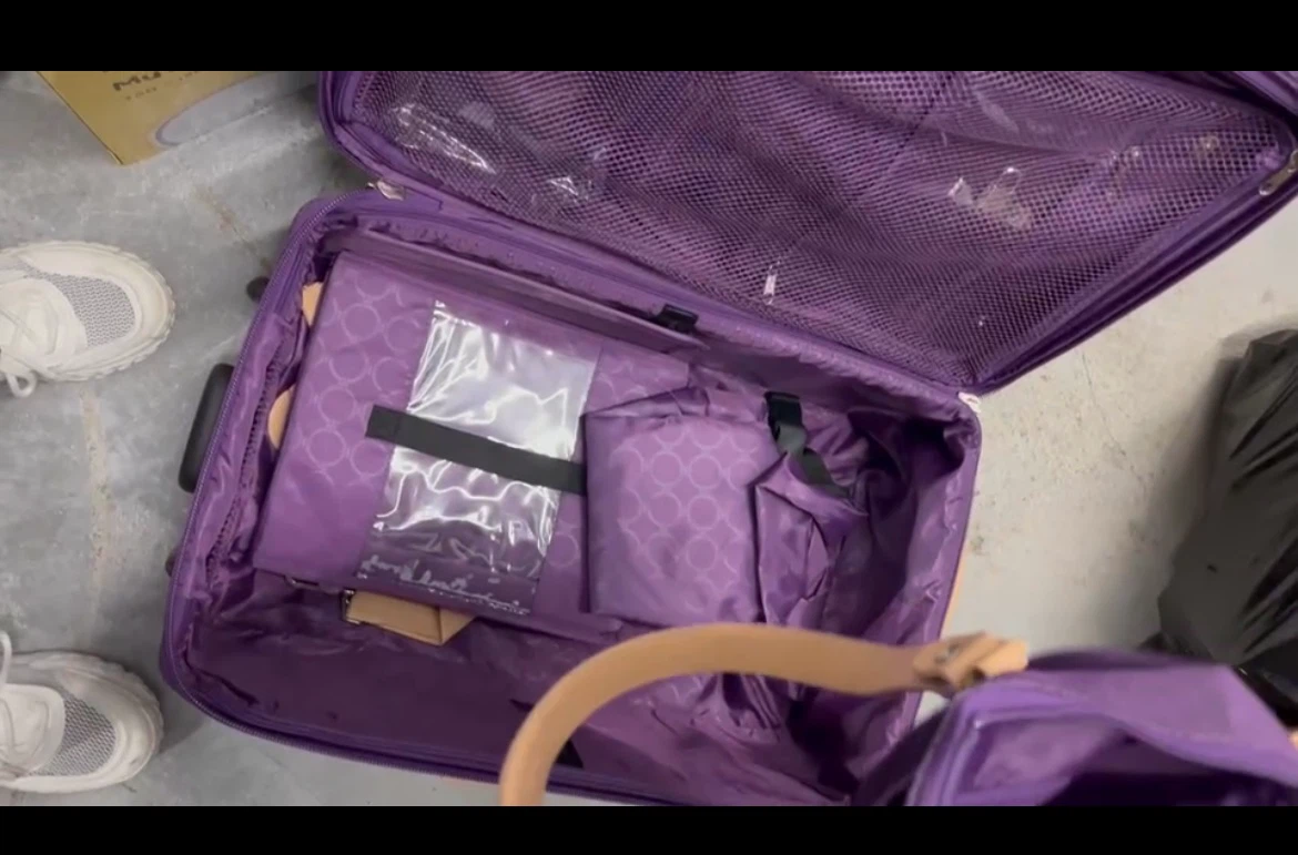 2 pcs Purple Vintage Style Suitcase - photo 2
