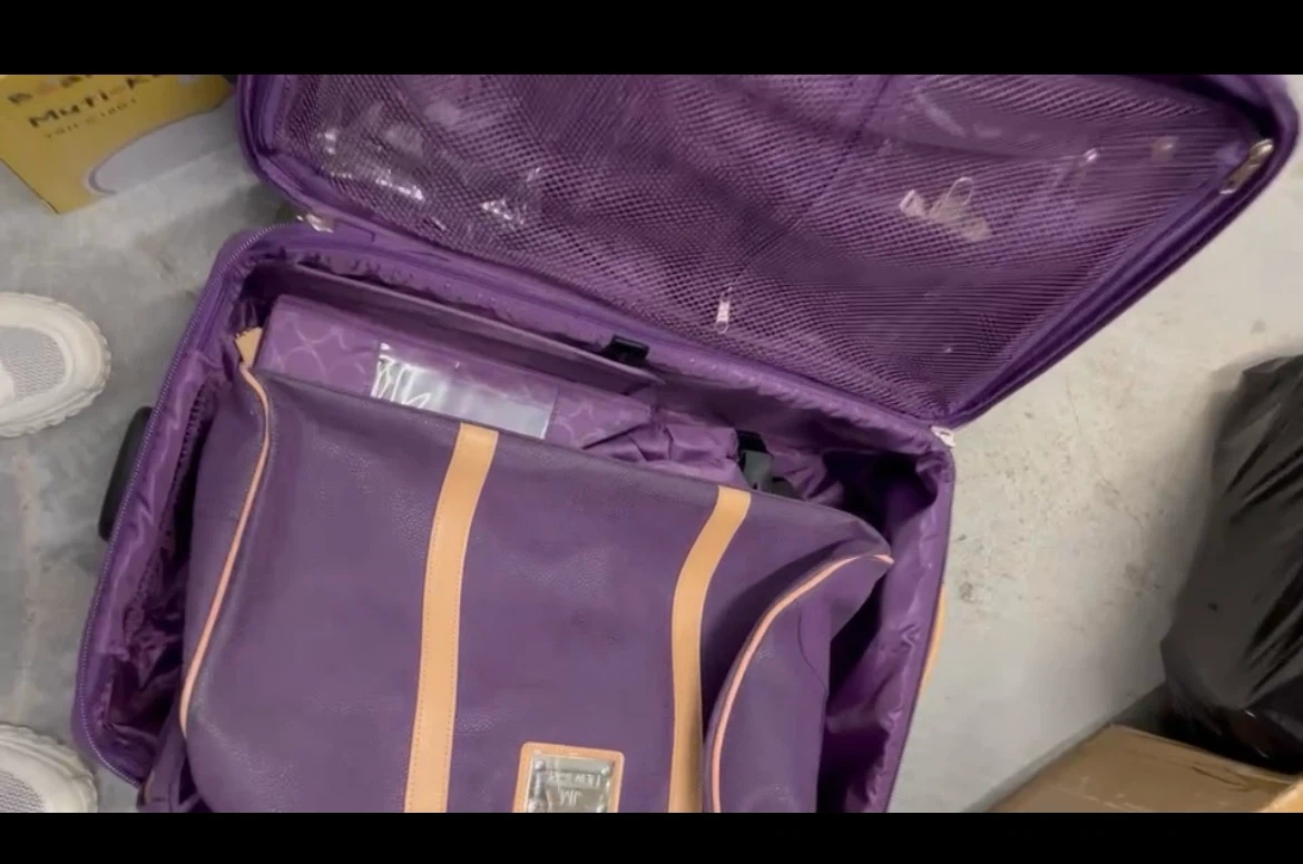 2 pcs Purple Vintage Style Suitcase - photo 3