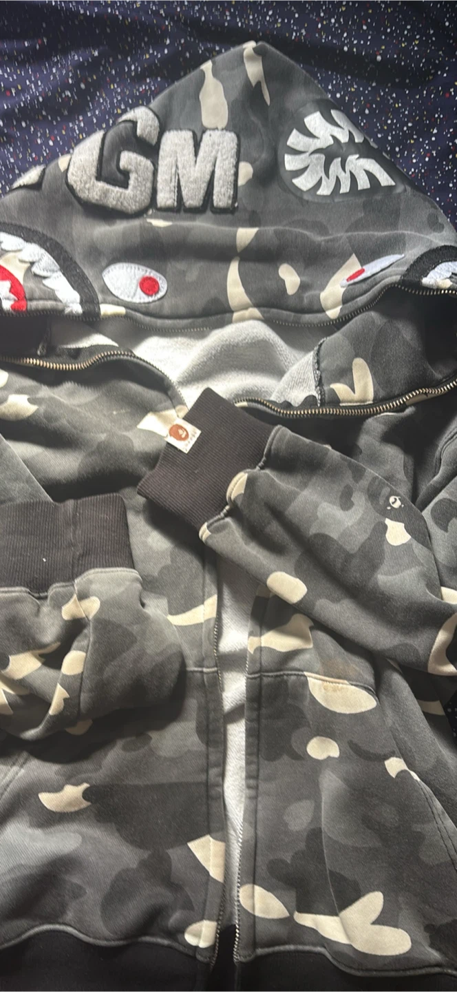 Bape hoodie size large