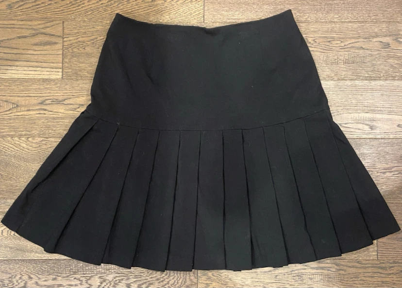 EUC Jessica Black Heavy Pleated Skirt Kilt Size 12