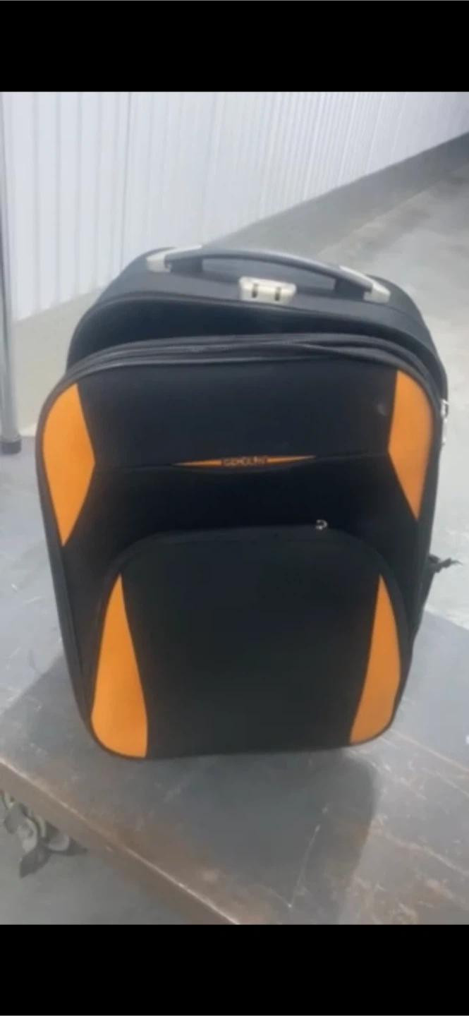 Black and Orange Rolling Suitcase