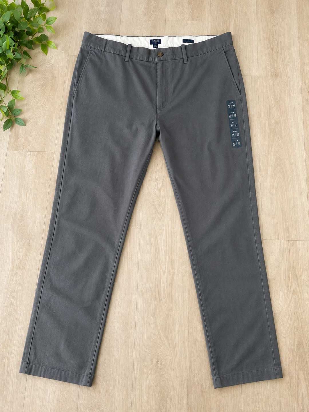BNWT J.Crew Flex Slim Fit Chinos Grey 38x32