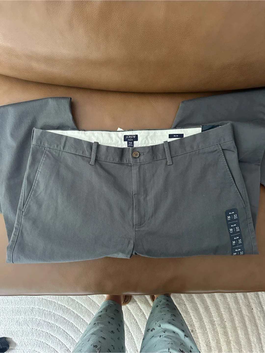 BNWT J.Crew Flex Slim Fit Chinos Grey 38x32 - photo 4
