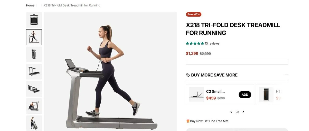 KingSmith WalkingPad X218 Foldable Treadmill - Brand New - photo 3