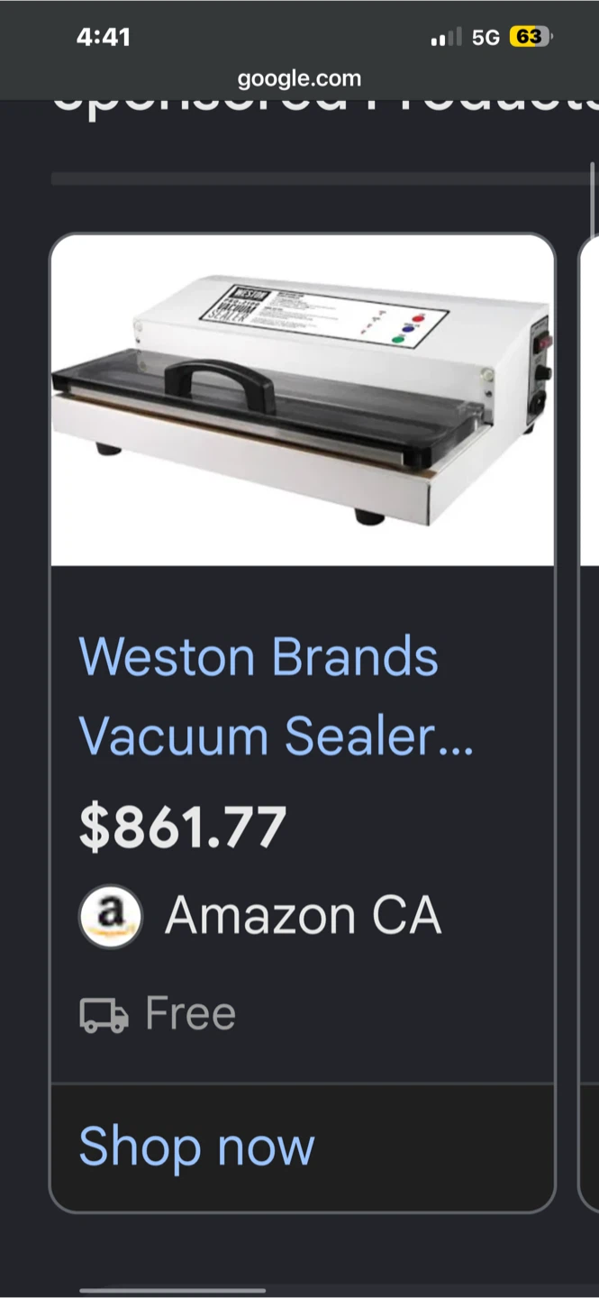 Vacuum Sealer Heavy Duty Weston Pro-2100 Retail $862