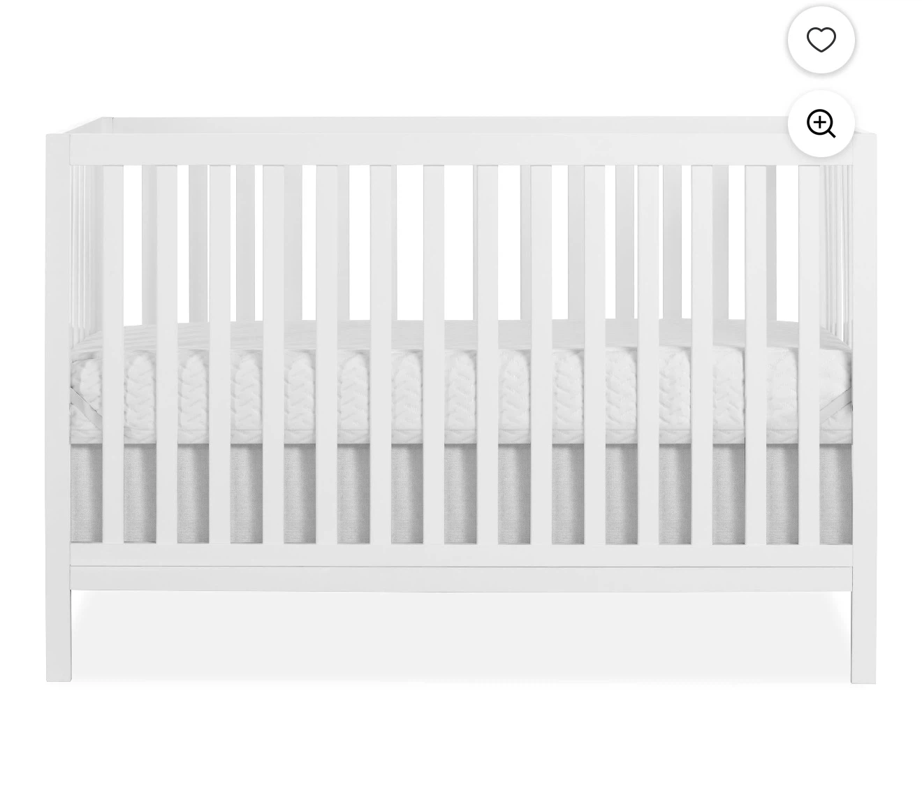 White convertible 4-in-1 baby crib