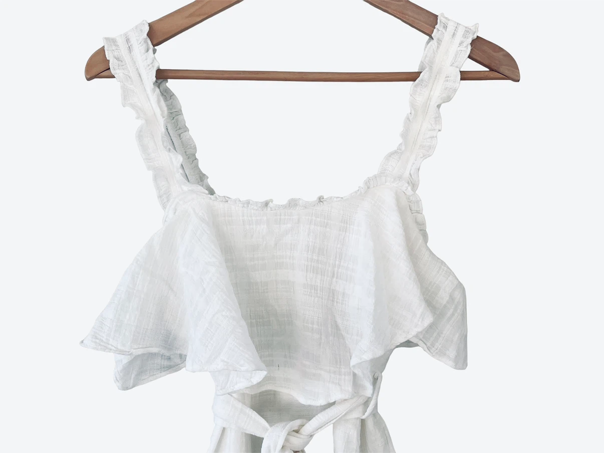 Here Comes The Sun White Ruffle Mini Dress - photo 2