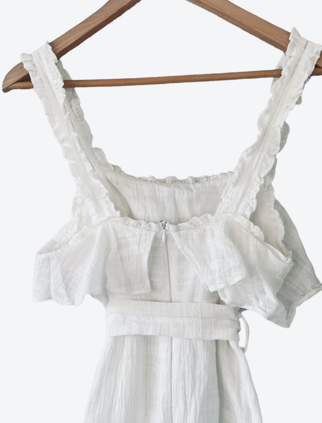 Here Comes The Sun White Ruffle Mini Dress - photo 4