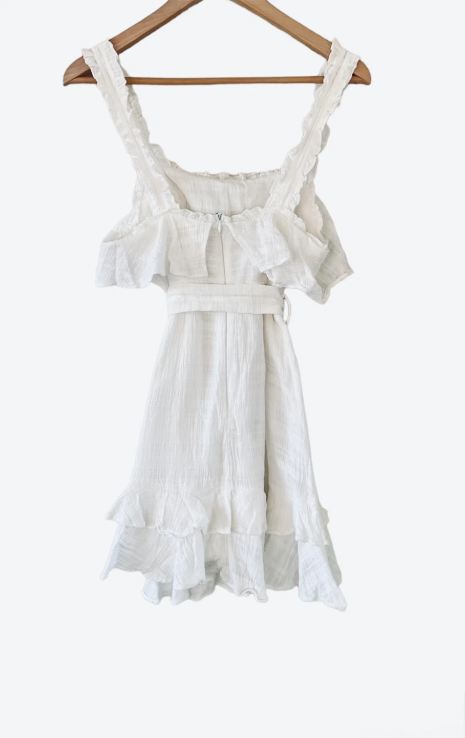 Here Comes The Sun White Ruffle Mini Dress - photo 5