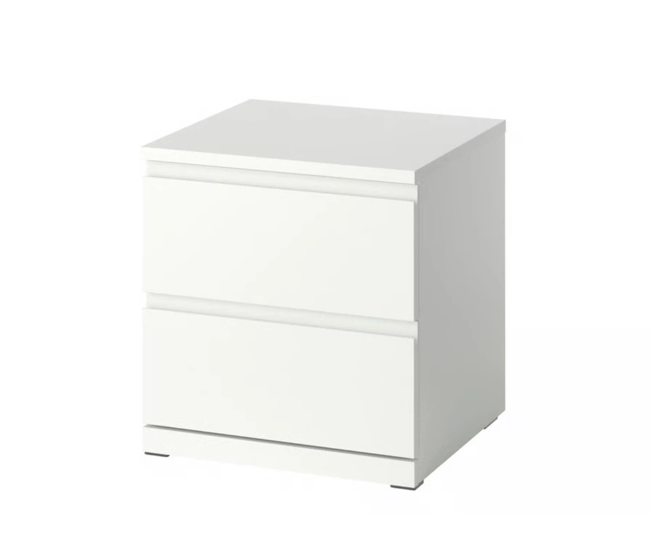 Ikea, White 2-Drawer Nightstand