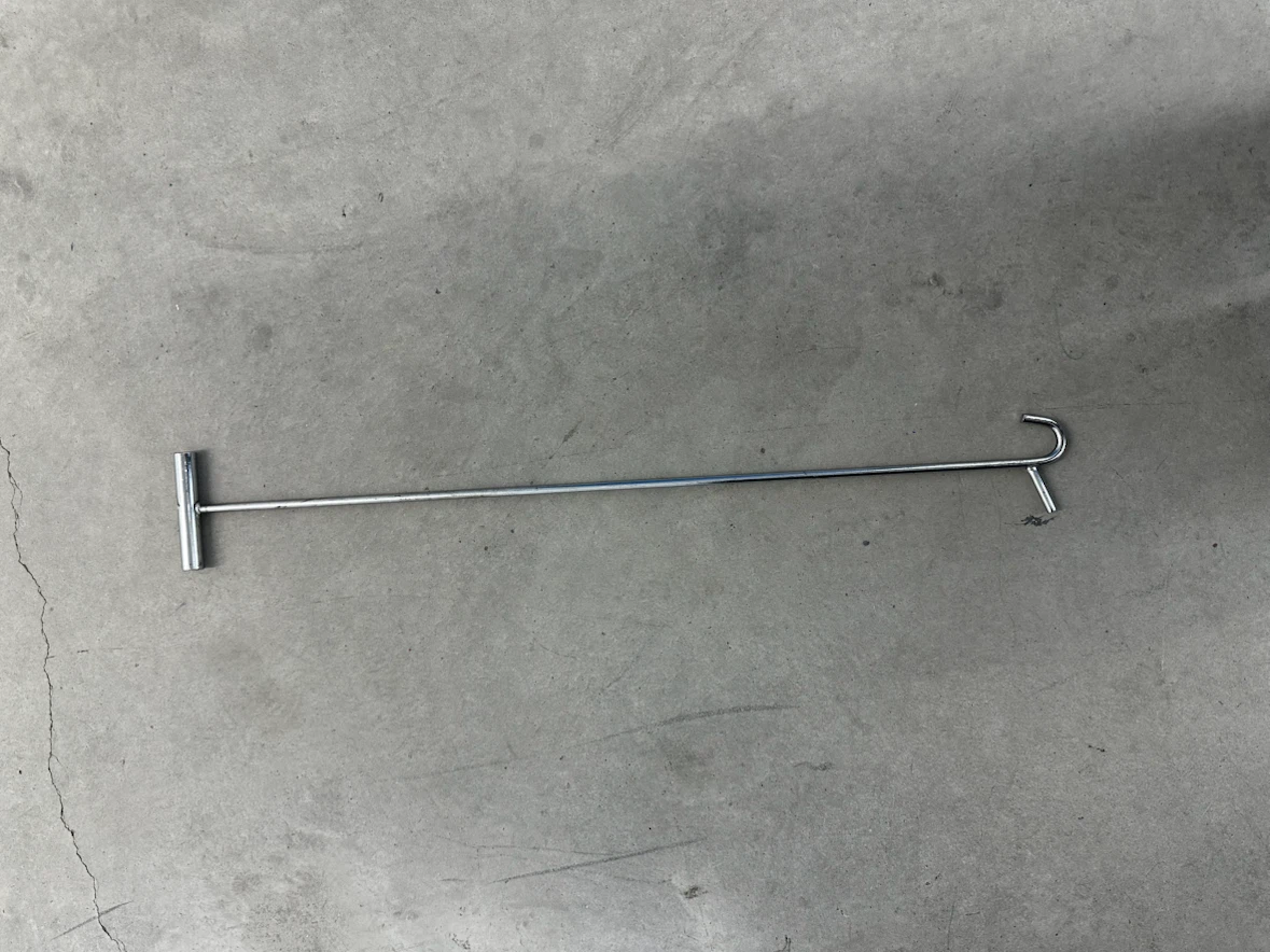 Metal T-handle hook tool