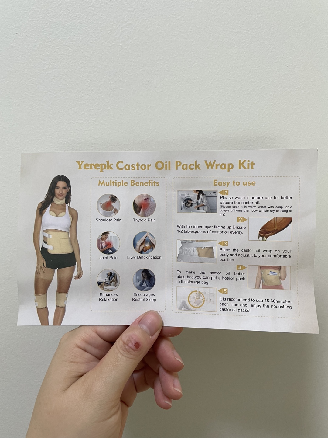 9pc Reusable Castor Oil Wraps - photo 2