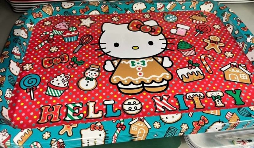 Hello Kitty Christmas Gingerbread Serving Tray