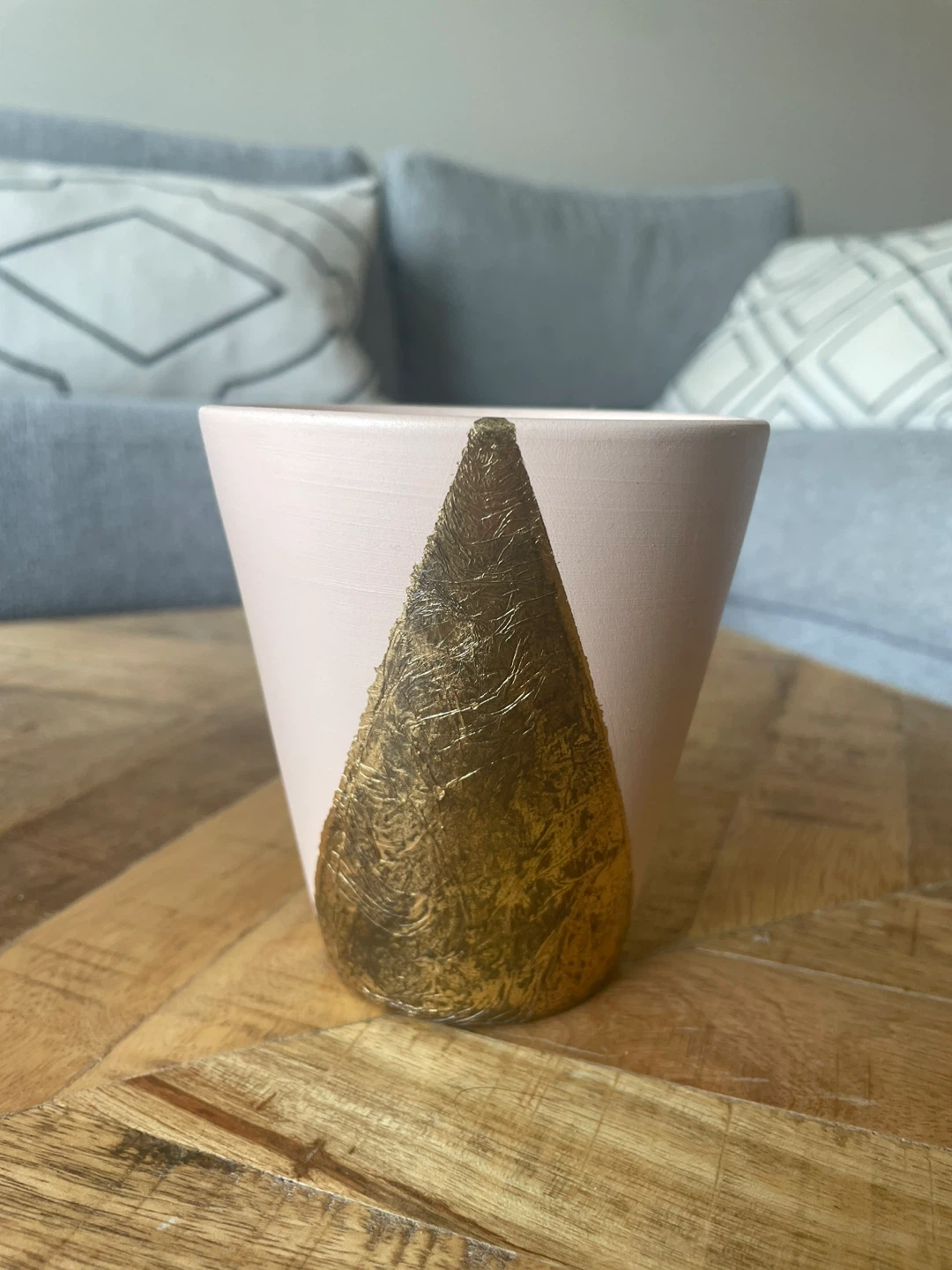 Pink and Gold Decorative Planter Pot