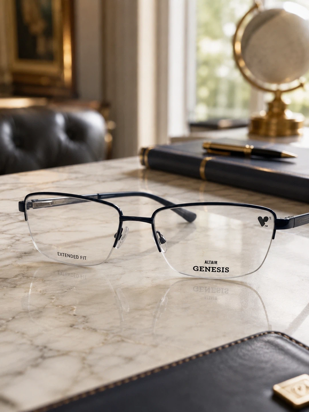 Altair Genesis G4057 Navy Extended Fit Eyeglass Frames