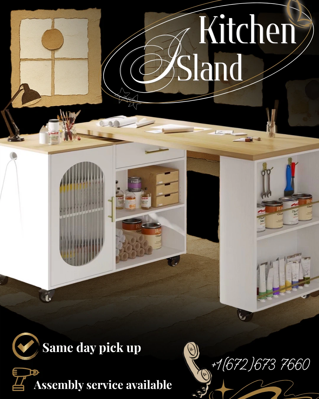 Modern Mobile Kitchen Island - photo 2