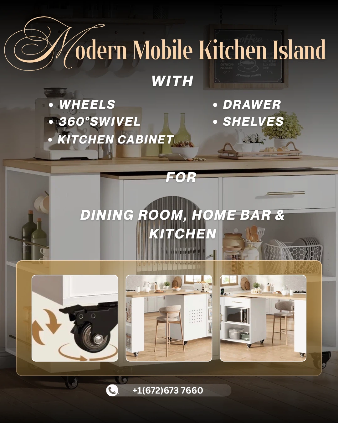 Modern Mobile Kitchen Island - photo 3