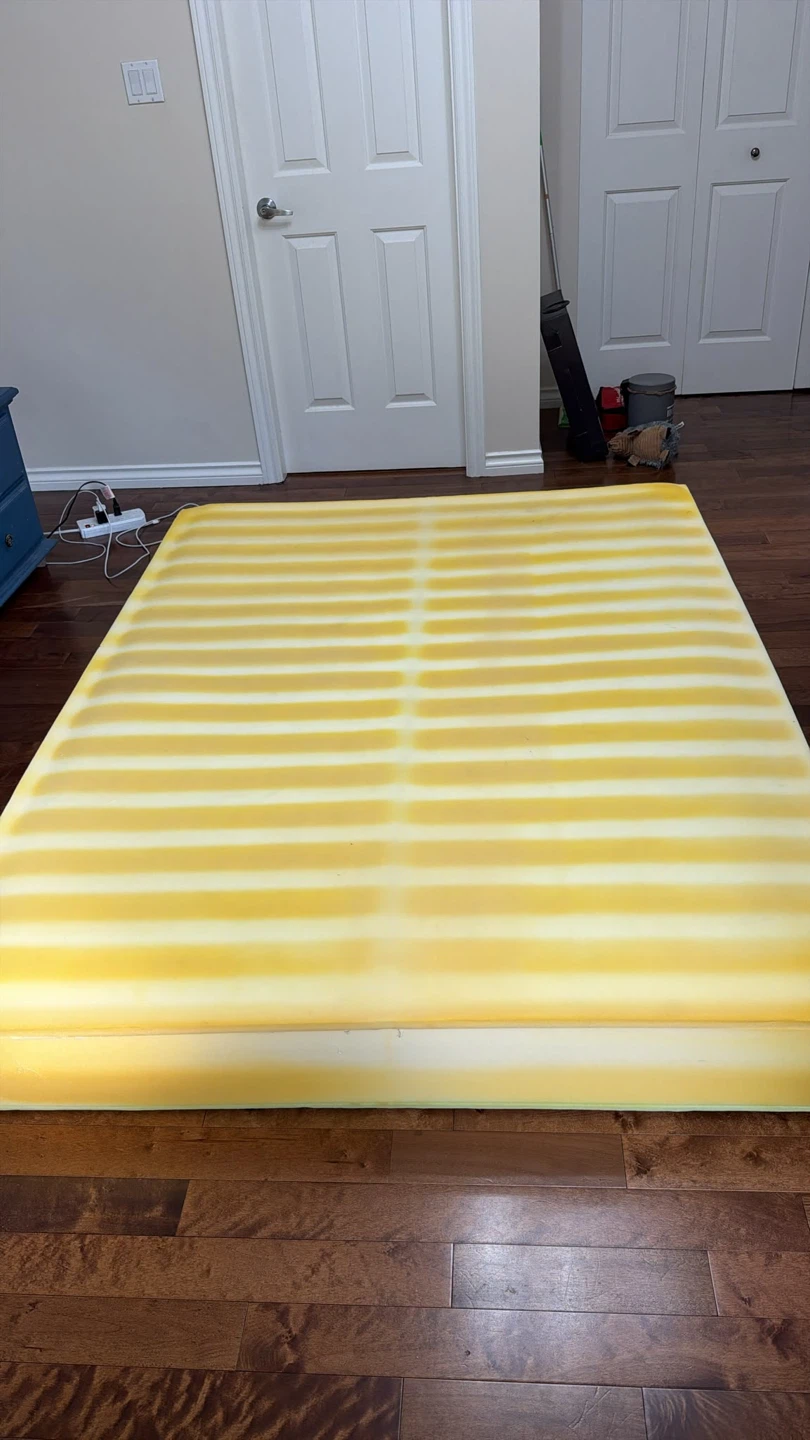 Yellow Striped Foam Mattress Topper - photo 2