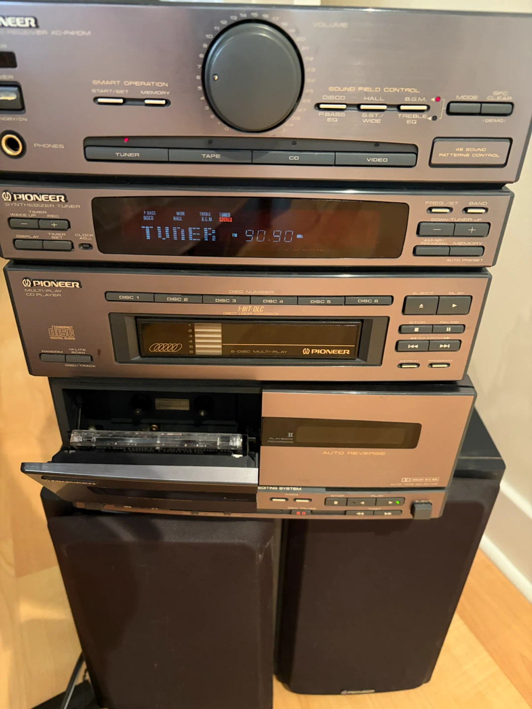Pioneer Stereo System with CD and Tape Deck
