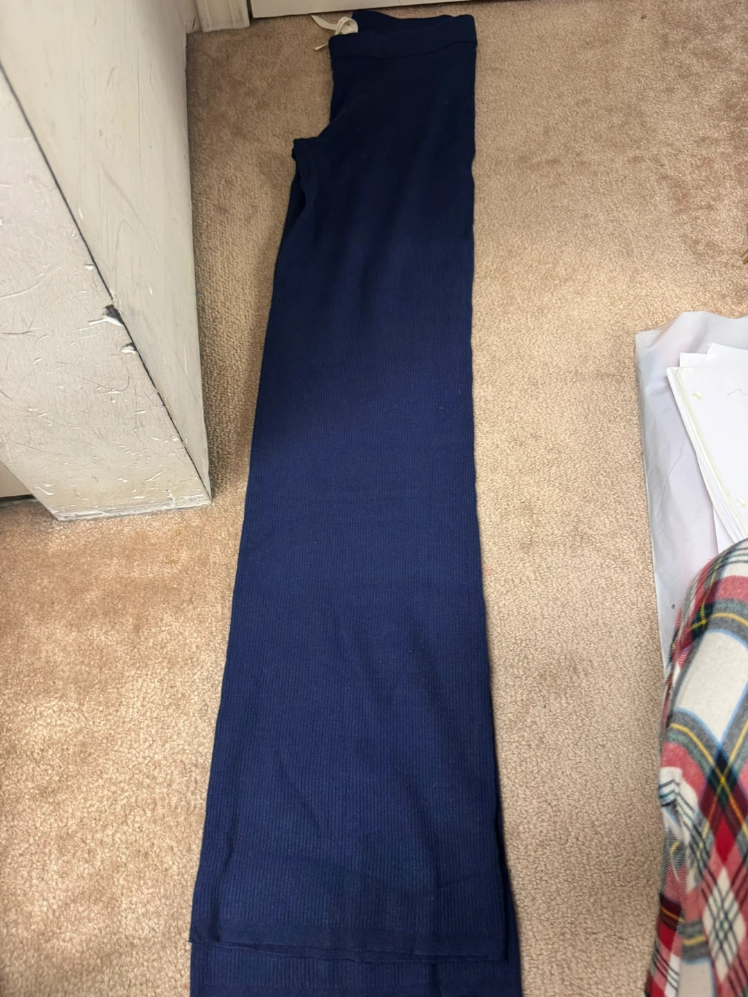 The Group Babaton Navy Ribbed Wide Leg Pants - photo 2