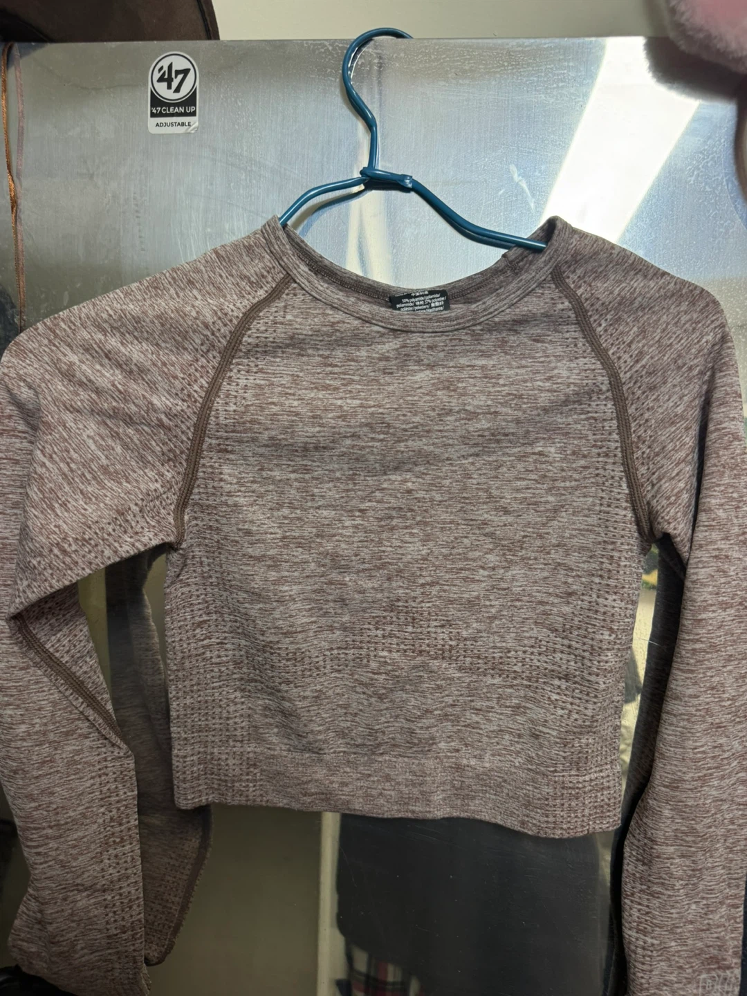 PINK ACTIVE Cropped Long Sleeve Top