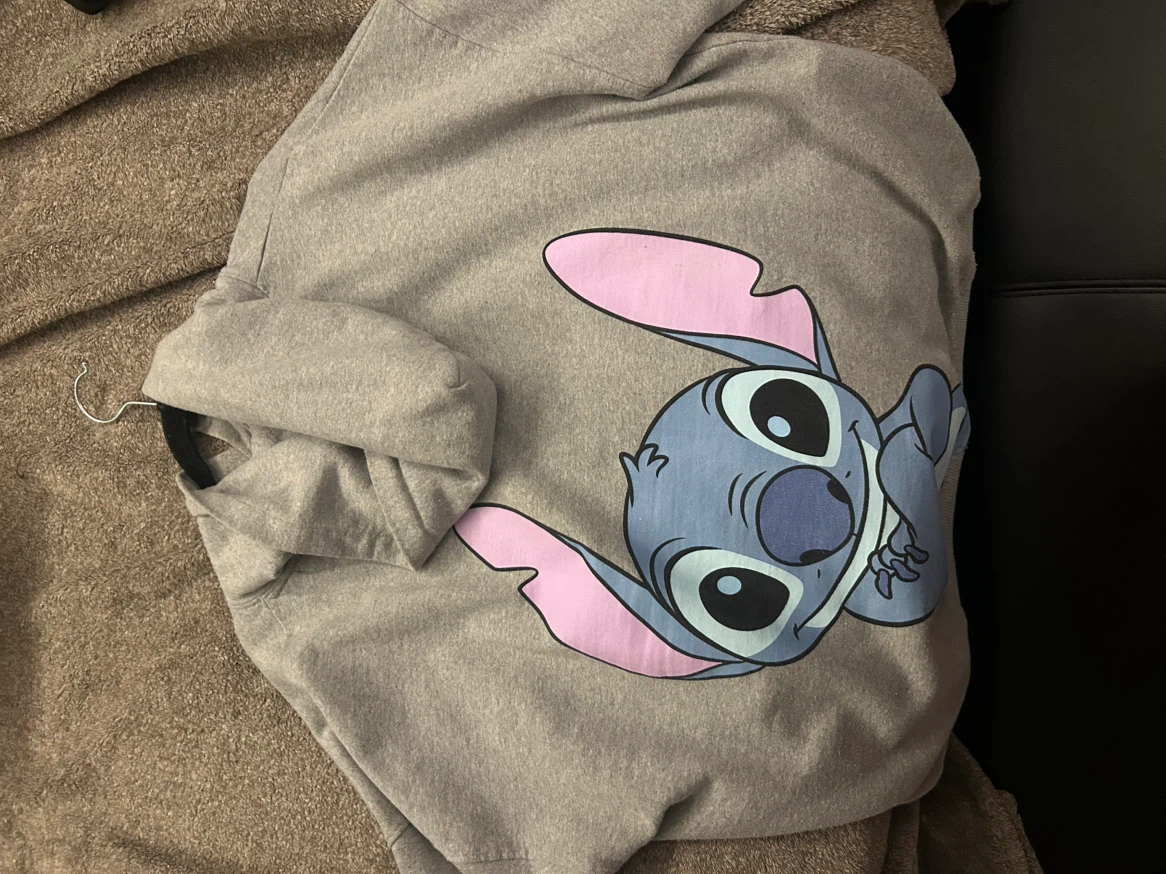 Disney Stitch Grey Hoodie Large