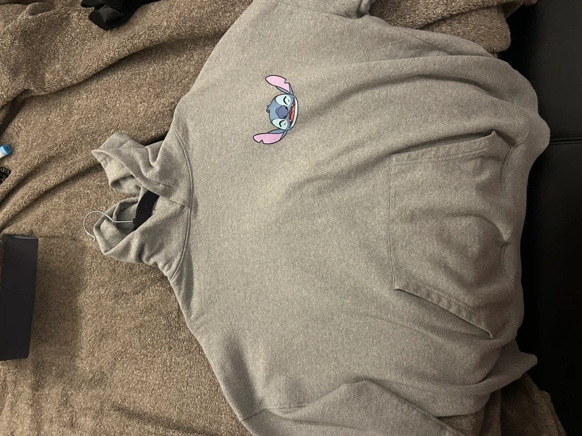 Disney Stitch Grey Hoodie Large - photo 2