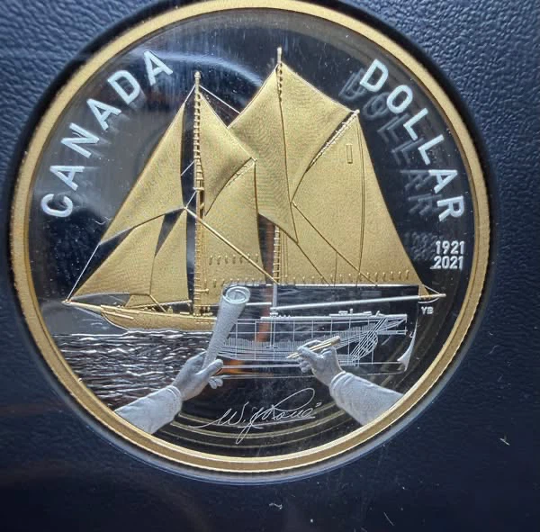 2021 Fine Silver Proof Set 100th Anniversary of Bluenose - photo 3