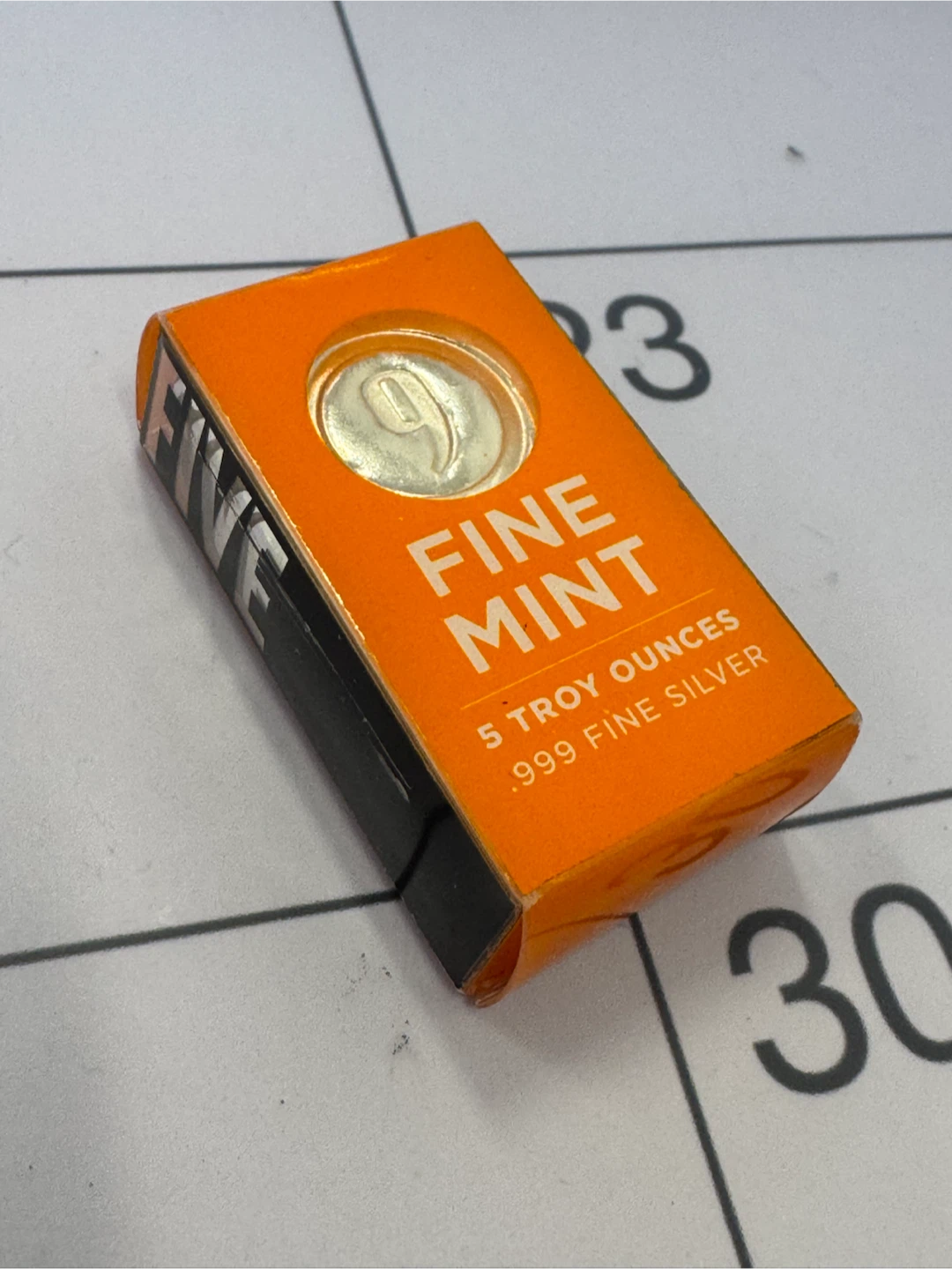 Fine Mint 5 Troy Ounces .999 Fine Silver Bar - photo 3