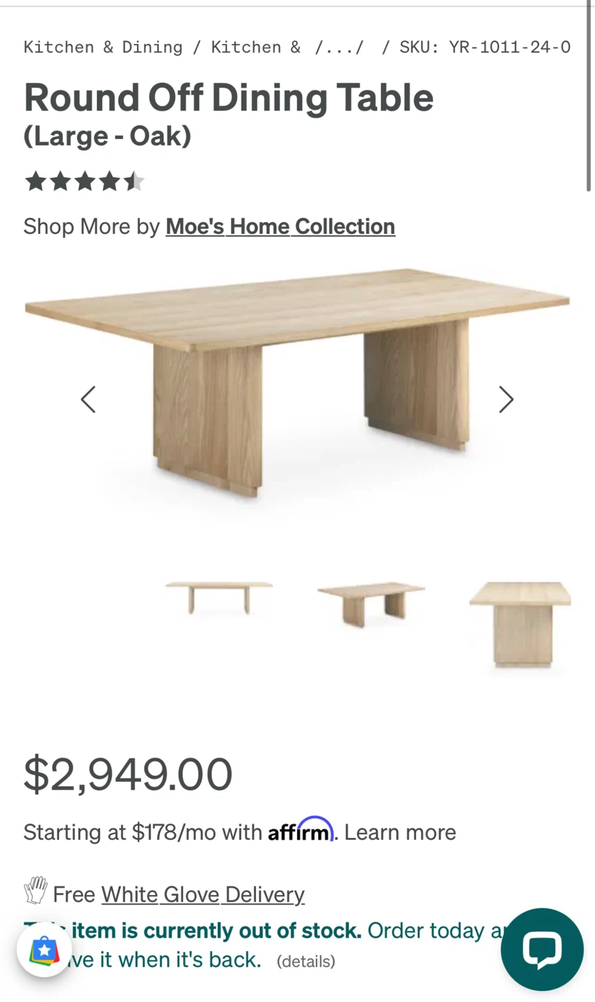 Moe’s and Sunday’s Dining Tables (Indoor / Outdoor) - photo 3