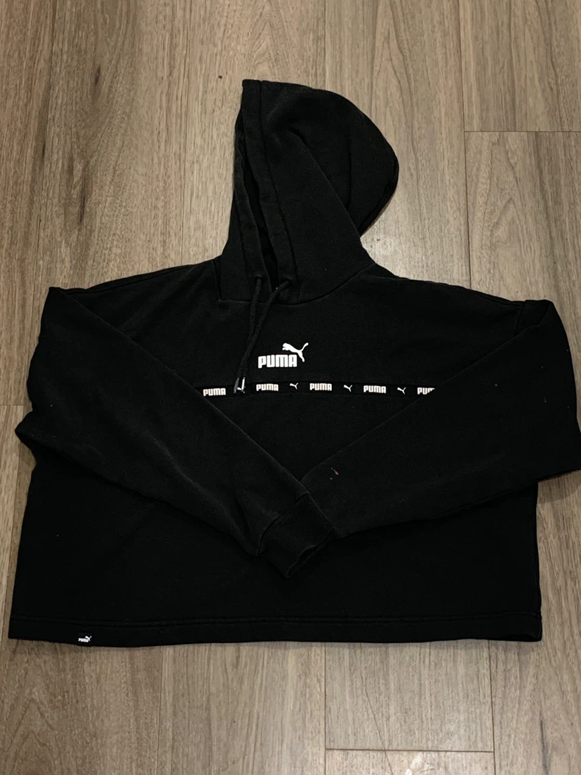 Puma Black Cropped Hoodie