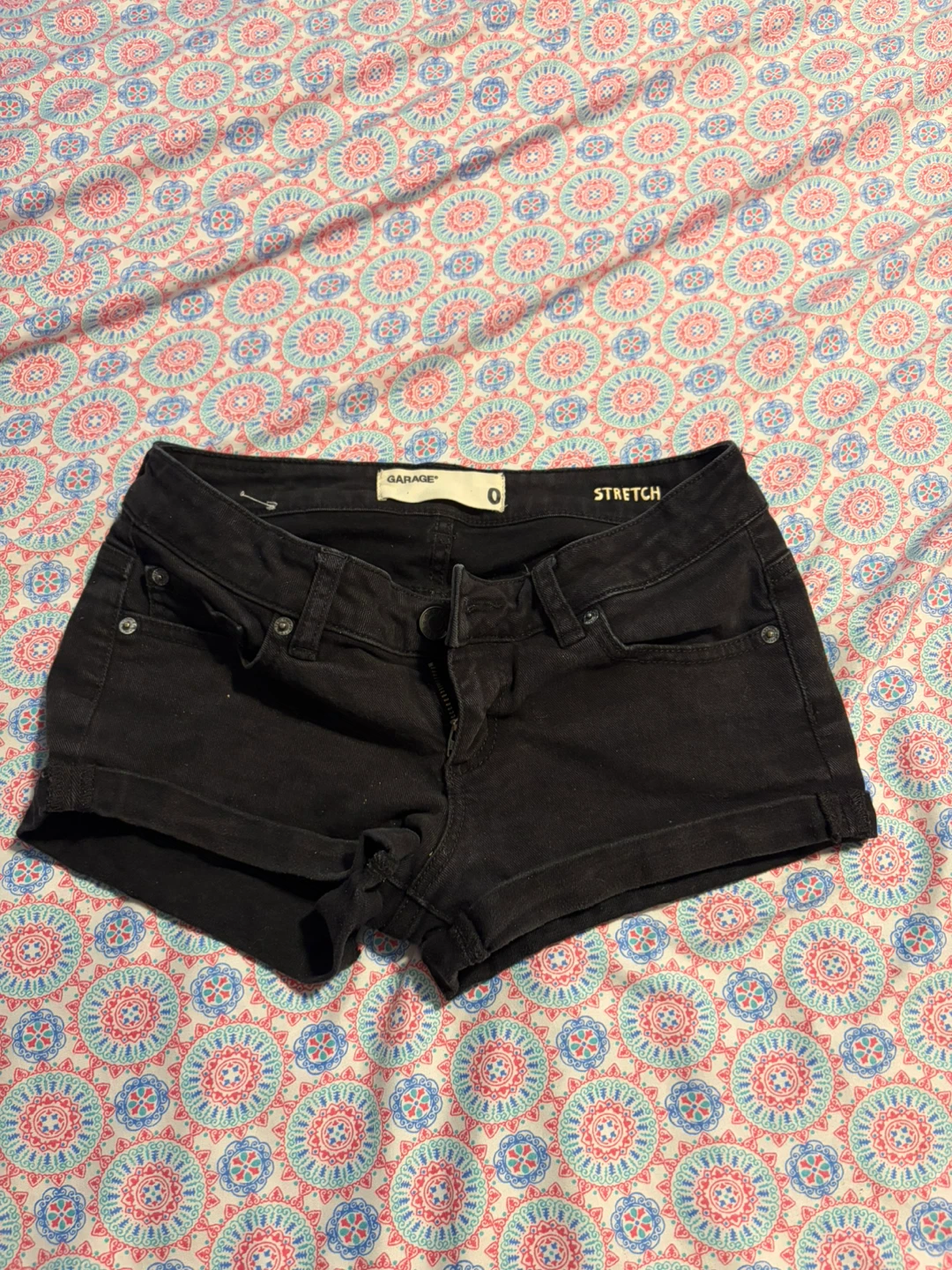 Garage Black Stretch Shorts Size 0