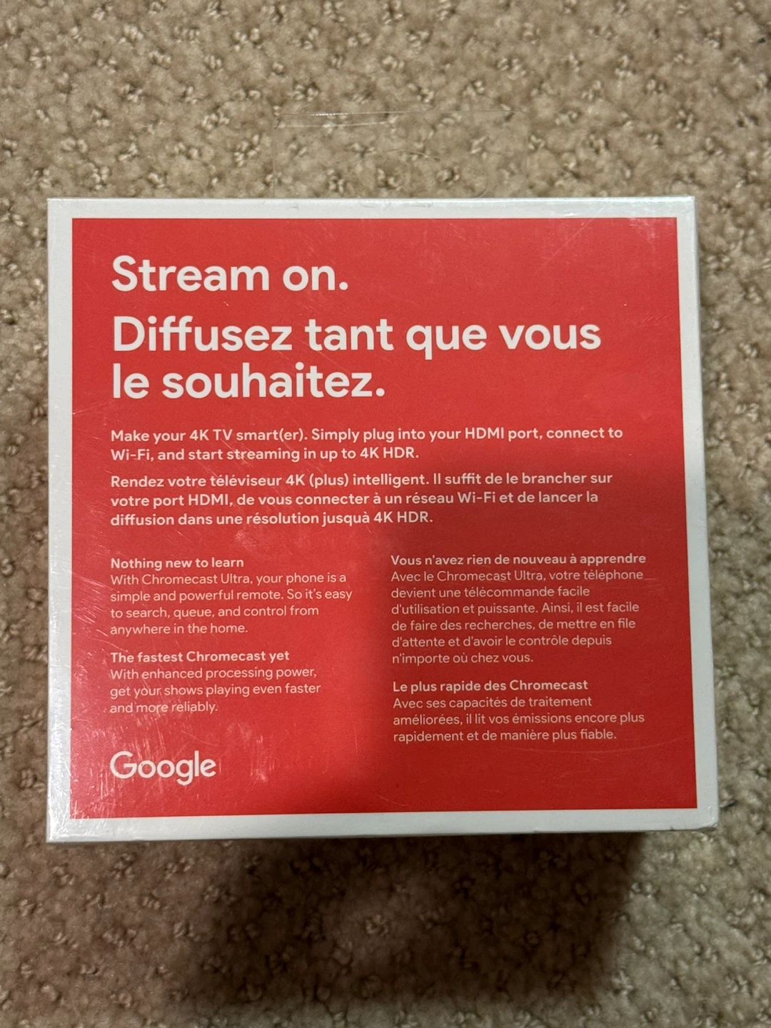 Google Chromecast Ultra Streaming Device - photo 2
