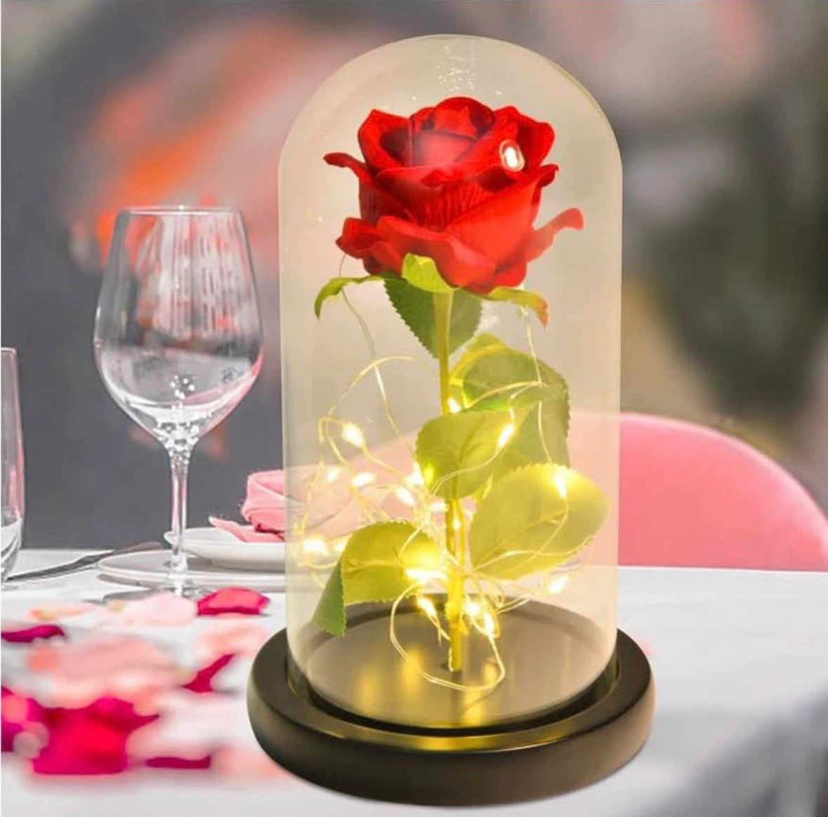 Eternal Flower Rose, Red Romantic Rose in a Glass Dome - photo 3