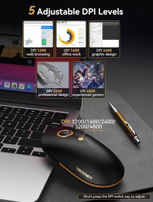 Cordless TECKNET Computer Mouse - photo 3