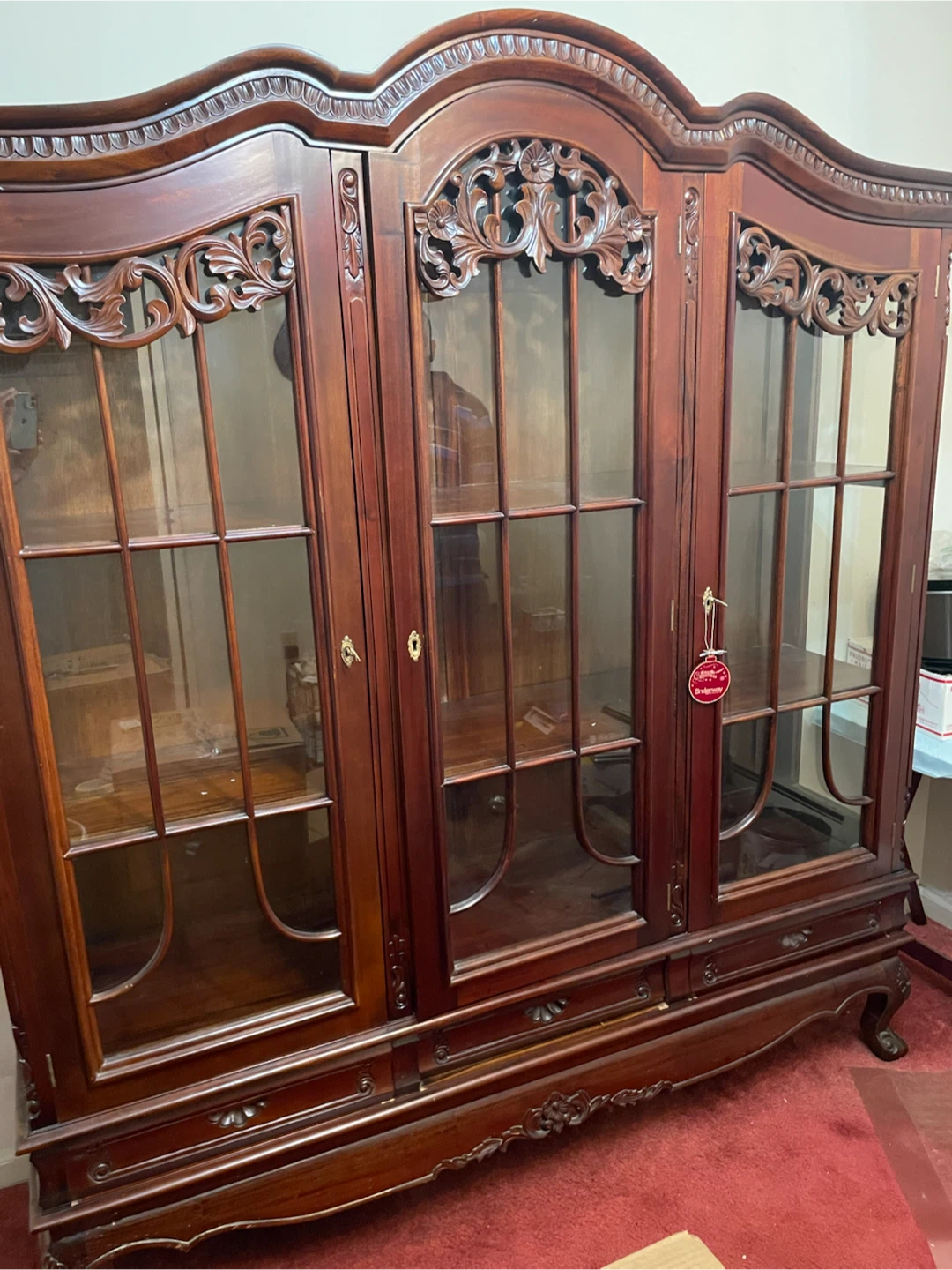 Cherry Wood China Cabinet