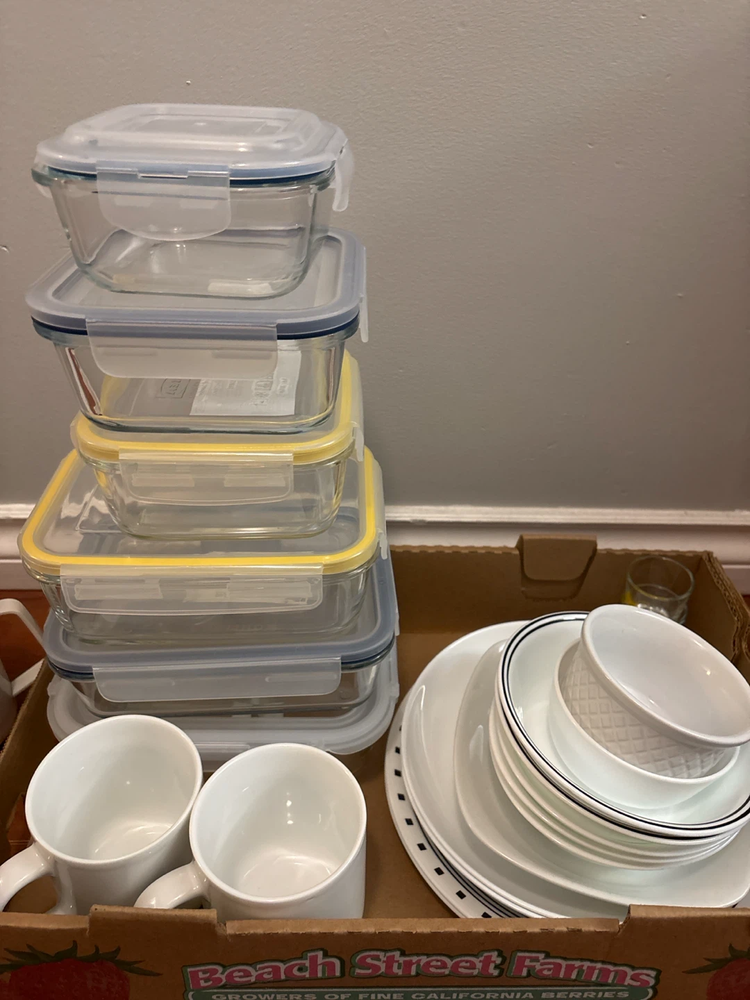 $15 for the entire thing (Plates, Containers, Mugs, Bowls)
