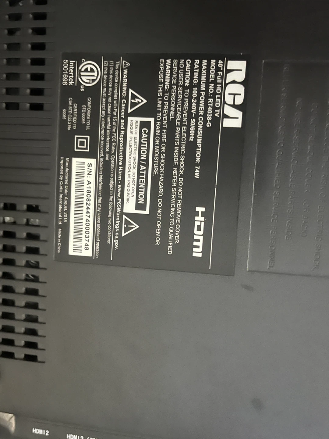 RCA 40 inch Full HD LED TV - photo 2