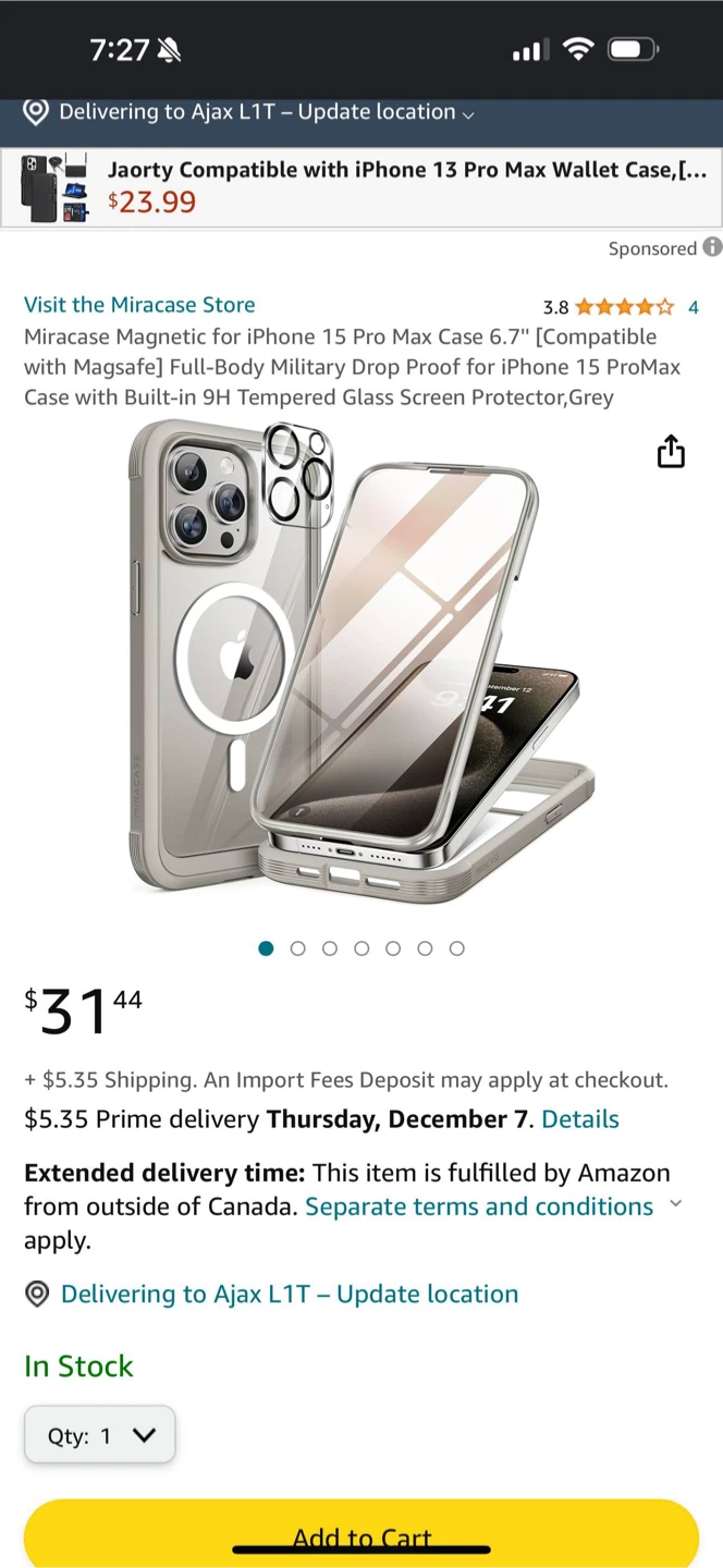 iPhone 15 pro max case comes with lens protectors - photo 2