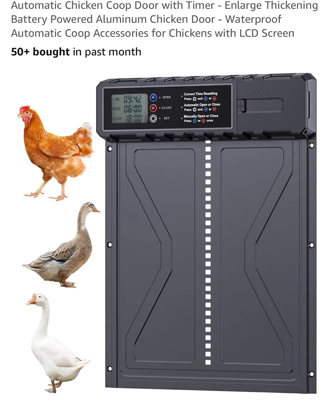 Automatic Chicken Coop Door with Timer