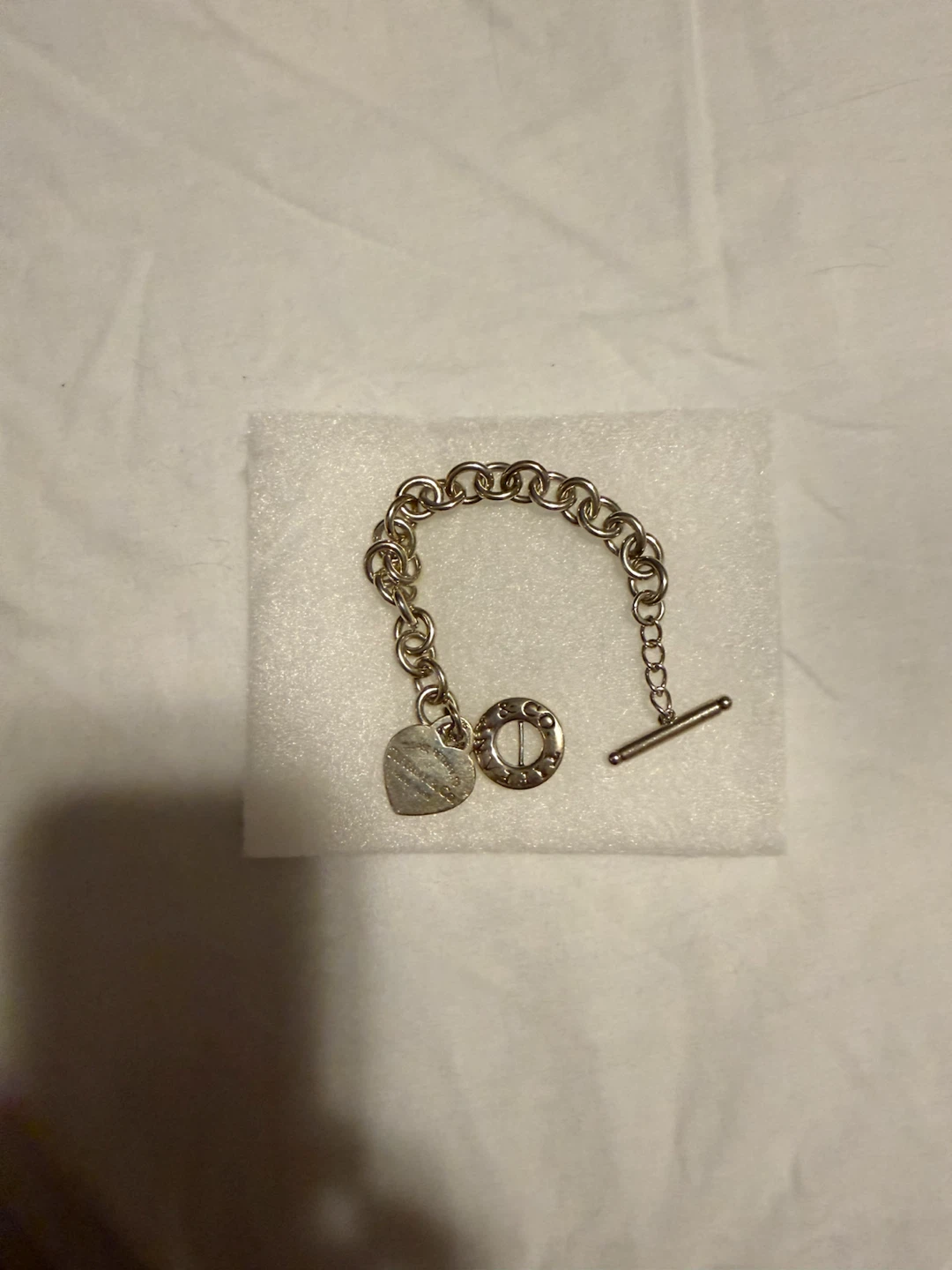 Tiffany & Co. Sterling Silver Heart Charm Bracelet