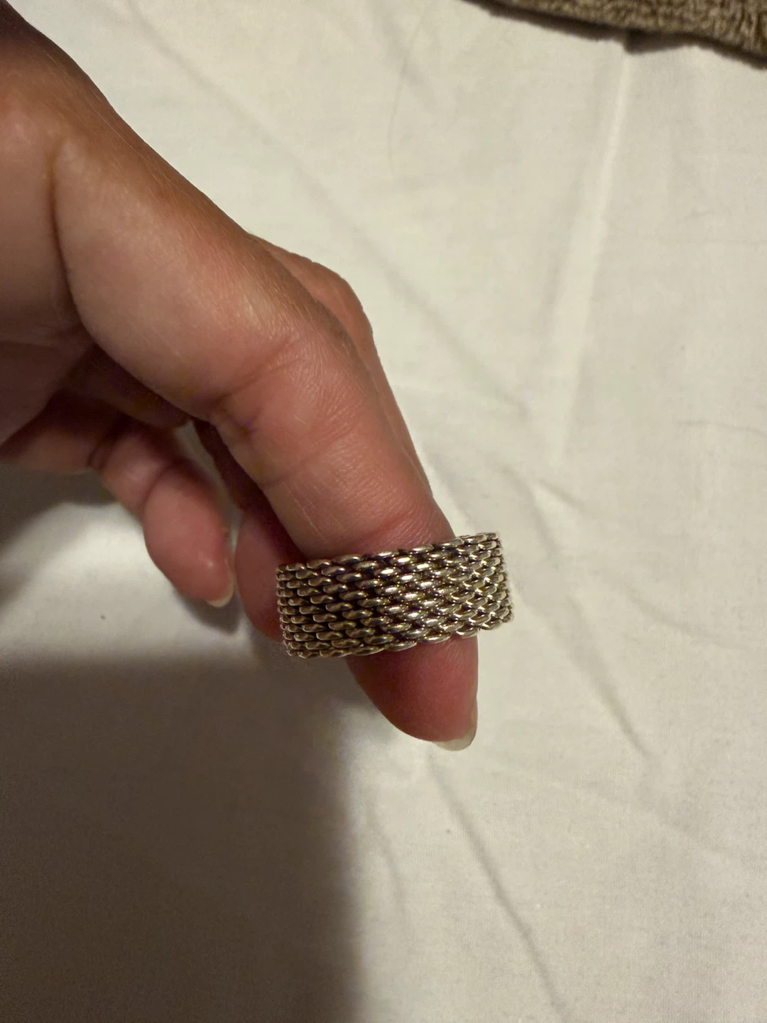 Tiffany & Co. Somerset Sterling Silver Mesh Ring - photo 2