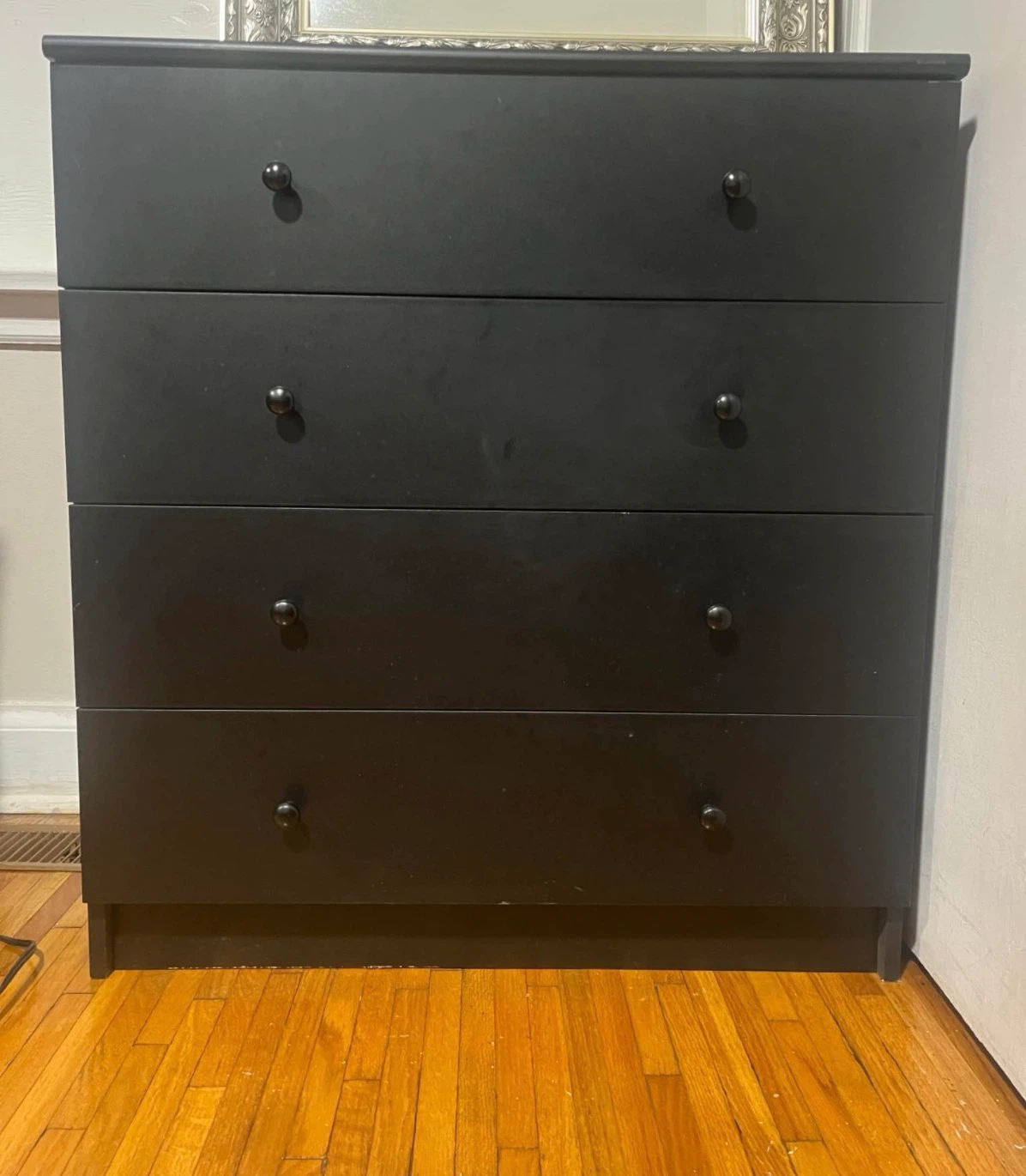 Black 4-Drawer Dresser